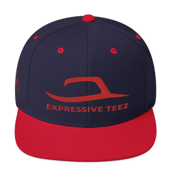 Navy and Red Snapback Classics by Expressive Teez
