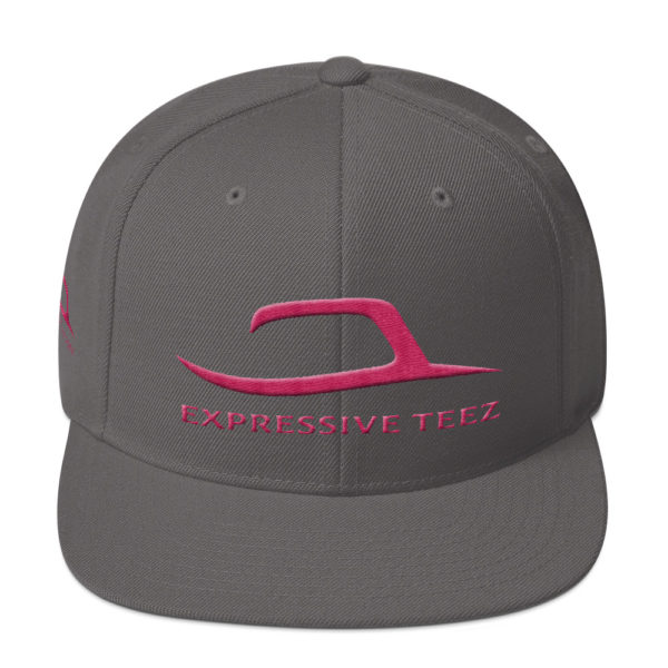 Pink and Dark Grey Snapback Classics by Expressive Teez
