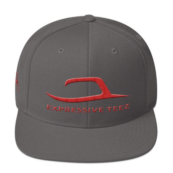 Red and Dark Grey Snapback Classics by Expressive Teez