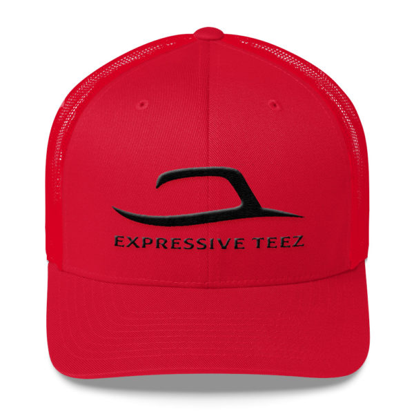 Red Retro Mesh Back Snapback hats by Expressive Teez