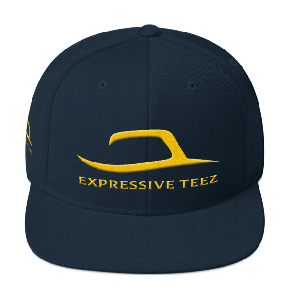Gold and Navy Blue Snapback Classics by Expressive Teez