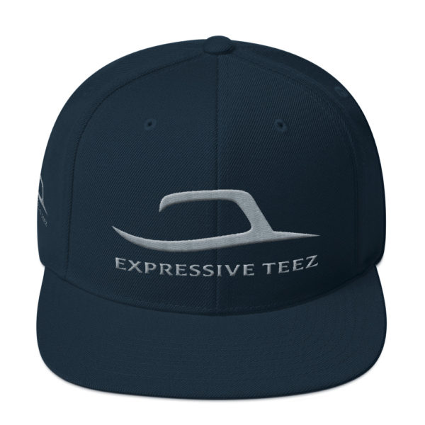 Grey and Navy Blue Snapback Classics by Expressive Teez