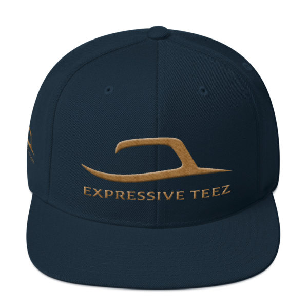 Rusty Gold and Navy Blue Snapback Classics by Expressive Teez