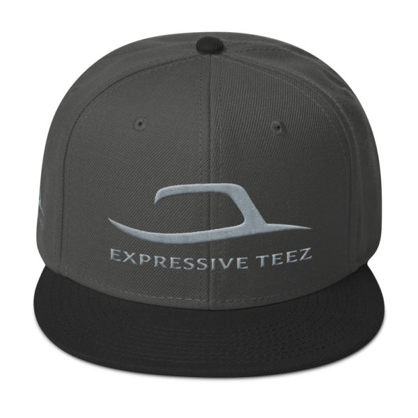 Black and Charcoal Gray Snapback Elites by Expressive Teez