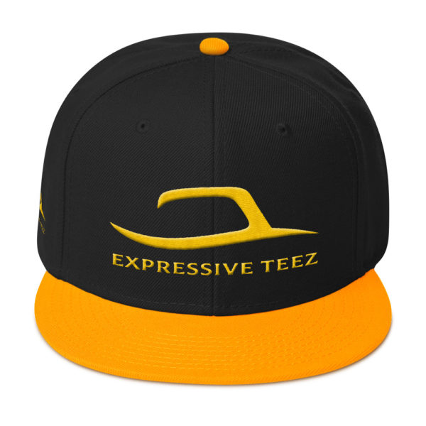Gold and Black Snapback Elites by Expressive Teez