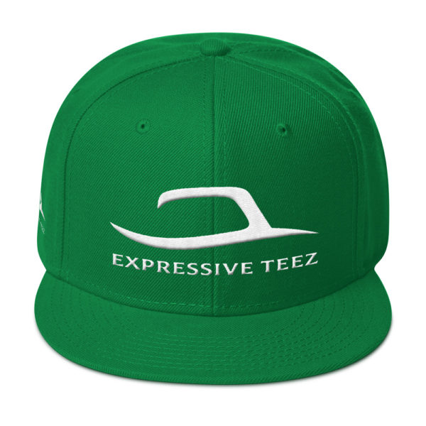 Kelly Green-Green Snapback Elites by Expressive Teez