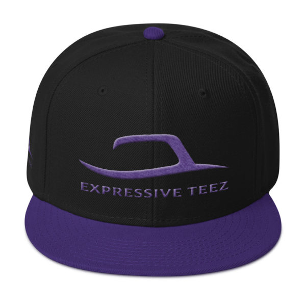 Purple and Black Snapback Elites by Expressive Teez