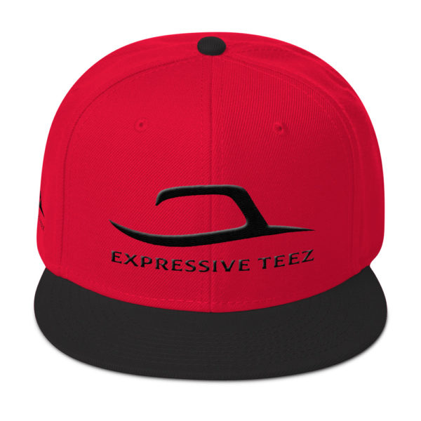 Black and Red Snapback Elites by Expressive Teez