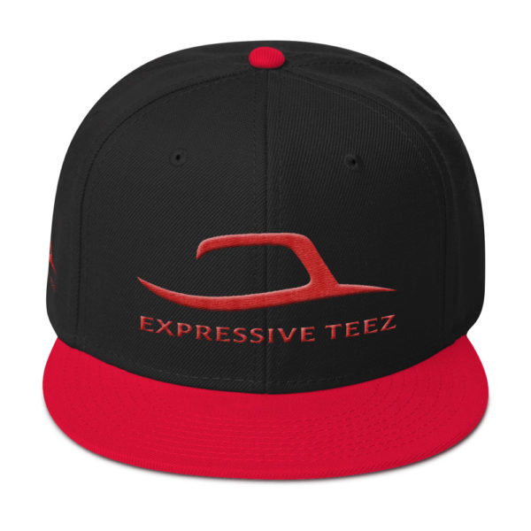 Red and Black Snapback Elites by Expressive Teez
