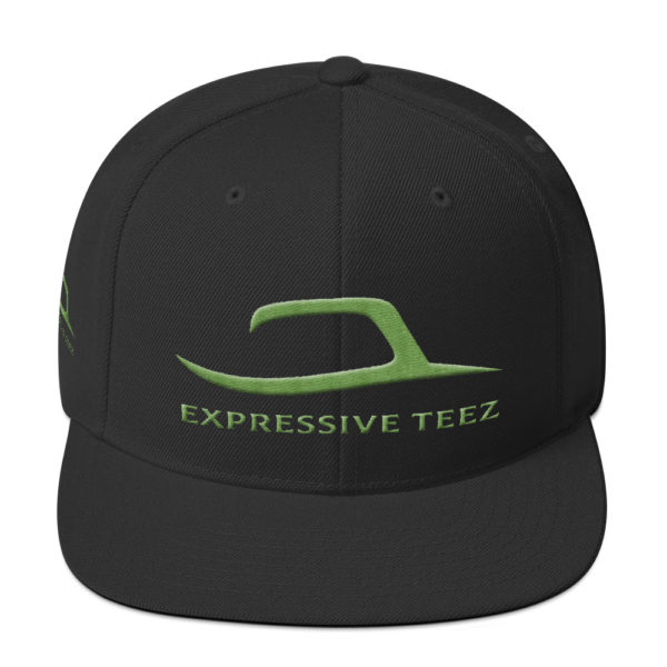Green and Black Snapback Classics by Expressive Teez