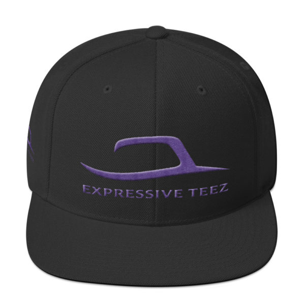 Purple and Black Snapback Classics by Expressive Teez