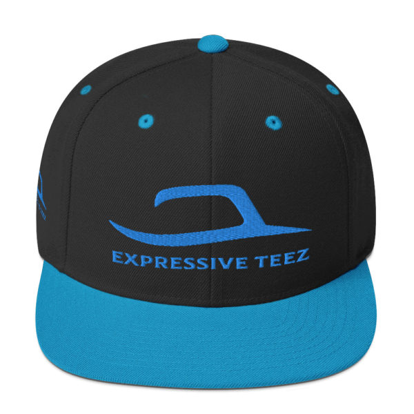 Black and Teal Snapback Classics by Expressive Teez