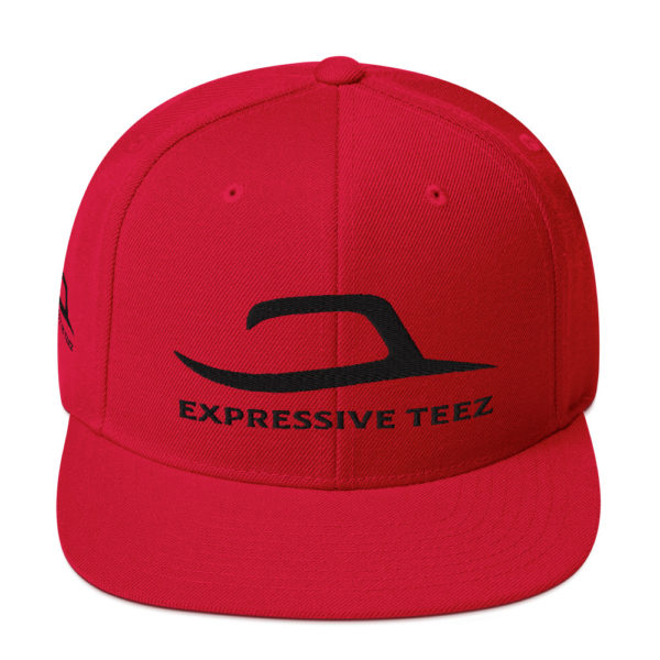 Black and Red Snapback Classics by Expressive Teez