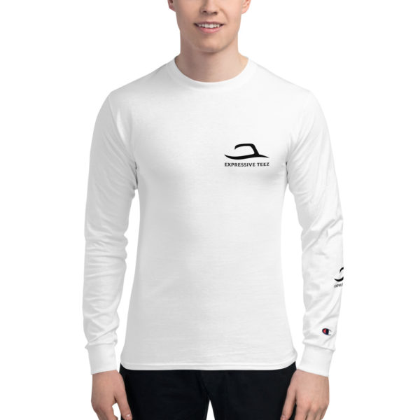 Small White Champion Long Sleeve shirt by Expressive Teez