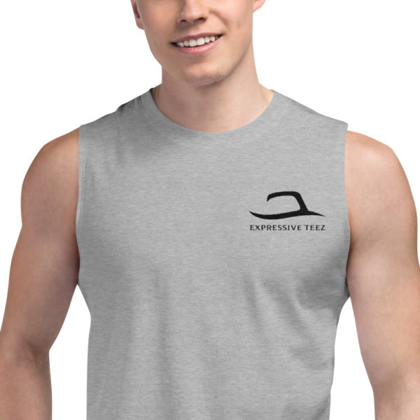Grey Athletic Heather tank top and muscle shirt by Expressive Teez