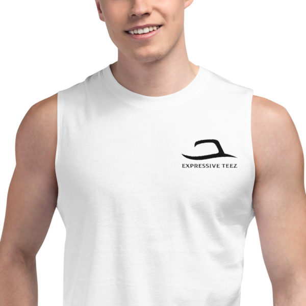White tank top and muscle shirt by Expressive Teez