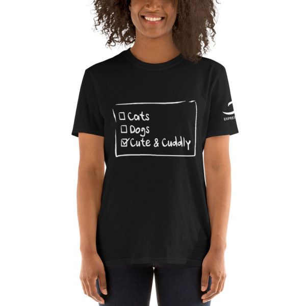 Black cuddly pets short sleeve by Expressive Teez