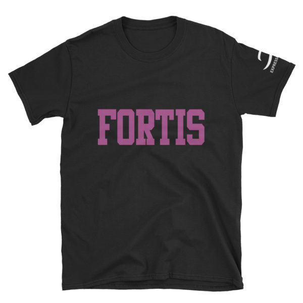 Black short sleeve Fortis The Brave tee shirts by Expressive Teez