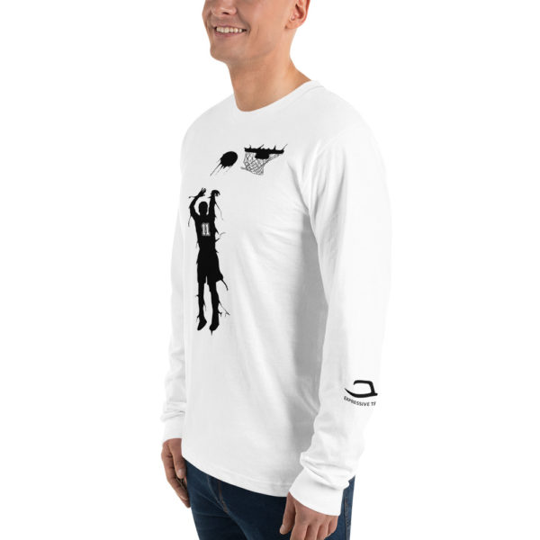 White Klay Thompson Long sleeve shirt by Expressive Teez