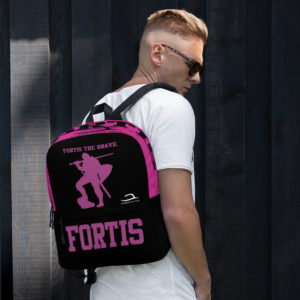 Fortis Purple and Black Backpack by Expressive Teez
