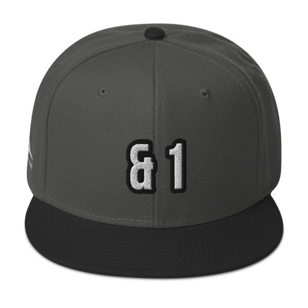 Black and Charcoal Gray Expressive Teez And 1 Basketball Snapback Hat