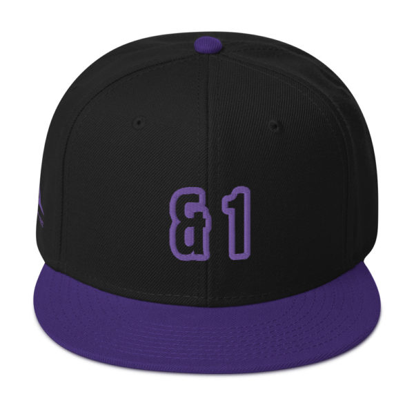 Purple and Black Expressive Teez And 1 Basketball Snapback Hat