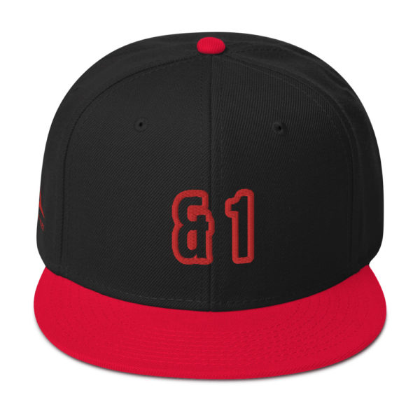 Red and Black Expressive Teez And 1 Basketball Snapback Hat