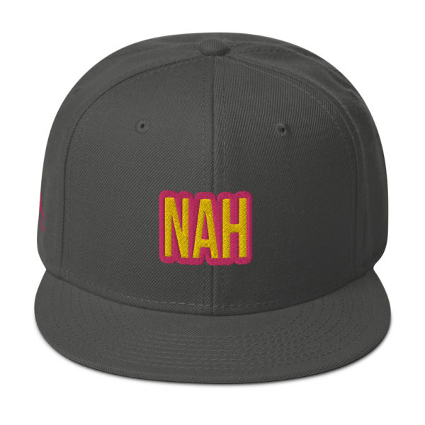 Charcoal Gray Nah Snapback by Expressive Teez
